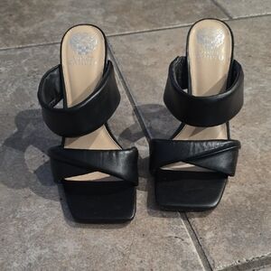 Vince Camuto Black Strappy Heels